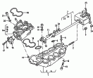 intake manifold - lower part<br/>throttle valve adapter