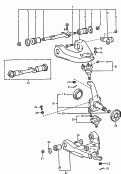 brazo transversal<br/>brazo oscilante<br/>p. vehiculos con suspension
independiente ruedas
