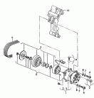 a/c compressor with
individual parts<br/>for vehicles with air condit.