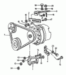 mounting parts for
alternator<br/>v-belt