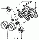 halogen twin headlights<br/>08.76 - 07.83<br/>further genuine parts for
     this assembly group/model
             see illustration:<br/>and/or<br/>and/or