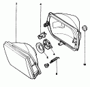 halogen headlights<br/>08.83 - 12.89<br/>further genuine parts for
     this assembly group/model
             see illustration: