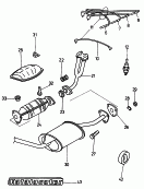 ignition lead<br/>exhaust system<br/>for vehicles with
non-regulated catalyst<br/>06.91 -
