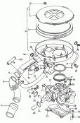 air filter<br/>carburettor<br/>single parts see illustration: