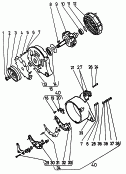 individual parts for
3-phase alternator