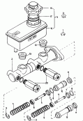 brake master cylinder<br/>individual parts<br/>04.92 -