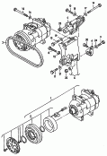 a/c compressor<br/>connecting and mounting parts
for compressor<br/>F 8B-N-000 001>>