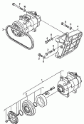 a/c compressor<br/>connecting and mounting parts
for compressor<br/>F 8B-N-000 001>><br>