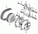a/c compressor<br/>connecting and mounting parts
for compressor<br/>F 70-N-000 001>>