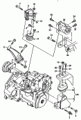 transmission securing parts<br/>5-speed manual transmission