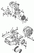 connecting and mounting parts
for alternator<br/>F 70-N-000 001>><br>