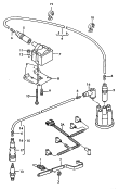 ignition transformer<br/>ignition lead<br/>spark plug<br/>glow plug