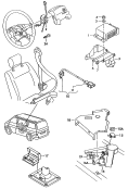 electrical parts for airbag<br/>and<br/>pivot mounting for swivel seat