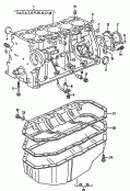 cylinder block with pistons<br/>oil sump