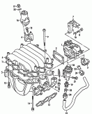 intake manifold<br/>throttle valve adapter<br/>exhaust gas recirculation