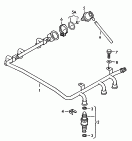 injection valve<br/>pressure regulator<br/>fuel line