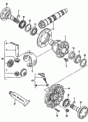 differential<br/>pinion gear set<br/>for 5 speed manual transmiss.