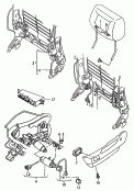 electric parts for seat
and backrest adjustment<br/>head restraint, adjustable