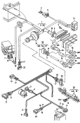 cablage p.
allumage transistorise<br/>faisceau de cables adaptateur<br/>injecteur<br/>faisceau de cables<br/>injecteur<br/>F             >> 80-P-500 000