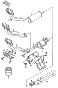 exhaust pipe<br/>catalytic converter<br/>front silencer<br/>intermediate pipe