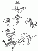 brake master cylinder<br/>reservoir<br/>brake fluid