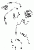 vacuum hoses<br/>for models with anti-lock
brake system             -abs-<br/>see illustration: