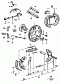frein a tambour<br/>plateau de frein<br/>cylindre recepteur<br/>segment frein avec garniture<br/>cable de frein<br/>F             >> 9K-Y-500 747