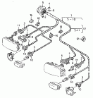 harness for vehicle lighting<br/>connecting part<br/>wiring harness: front<br/>F             >> 6K-V-011 000<br>