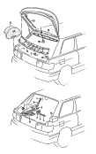 rear lid trim panel<br/>spare wheel trim