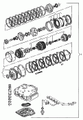 gear change components
with valve chest<br/>for 4-speed automatic gearbox