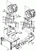 oil cooler<br/>oil pressure line for
gearbox oil cooling<br/>F             >> 4D-R-002 000<br>