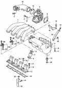 throttle valve control element<br/>intake connection