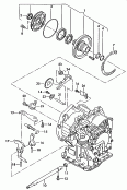 机油泵<br/>换档轴<br/>停车连锁<br/>用于四档自动变速器