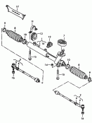 steering gear<br/>track rod<br/>for vehicles with vehicle
engine driven hydraulic
power assisted steering