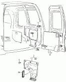 luggage compartment trim<br/>door panel trim