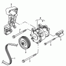 a/c compressor with
electro-magnetic coupling<br/>attachment parts for a/c
compressor