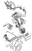 brake pipe<br/>brake hose<br/>for models with anti-lock
brake system             -abs-