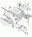 throttle valve control element<br/>vacuum system<br/>intake system<br/>F 8L-W-000 001>>