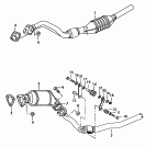 exhaust pipe<br/>catalytic converter<br/>front silencer