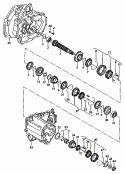 gears and shafts<br/>output shaft<br/>for 5 speed manual transmiss.