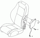 side airbag unit<br/>for sports seat<br/><br><br><br><br><br> caution hazardous <br><br><br><br><br><br><br/>see workshop manual