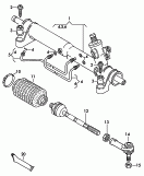 steering gear<br/>track rod<br/>for models with power
steering