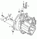 Детали крепления для двигателя
и КП<br/>для 5-ступ. механической КП