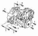 mounting parts for engine and
transmission<br/>5-speed manual transmission
