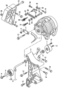 connecting and mounting parts
for alternator<br/>poly-v-belt<br/>for vehicles with air condit.<br/>for models with power
steering