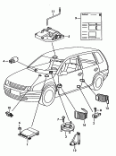 control unit for airbag<br/>lateral acceleration sensor
                 -crashsensor-<br/><br> part number must be ordered
<br> manually by indicating
<br> vehicle id number.