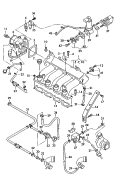 intake system<br/>vacuum system<br/>throttle valve control element