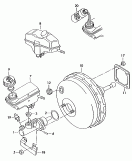 brake master cylinder<br/>brake servo
