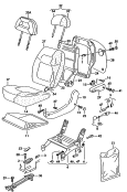 stoel, rugleuning en hoofd-
steunen in passagiersruimte<br/>F             >> 7M-4-019 699
