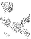 final drive, complete<br/>angled drive<br/>axle drive housing<br/>for four-wheel drive